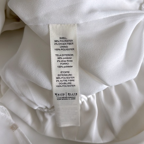 WHBM White Dress with Gold accents Size L NWT - Picture 8 of 12